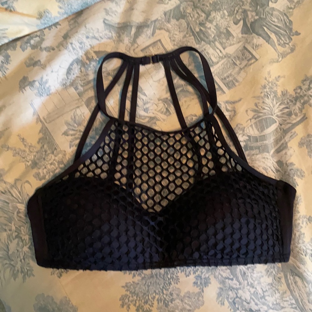 La Blanca halter net bikini top